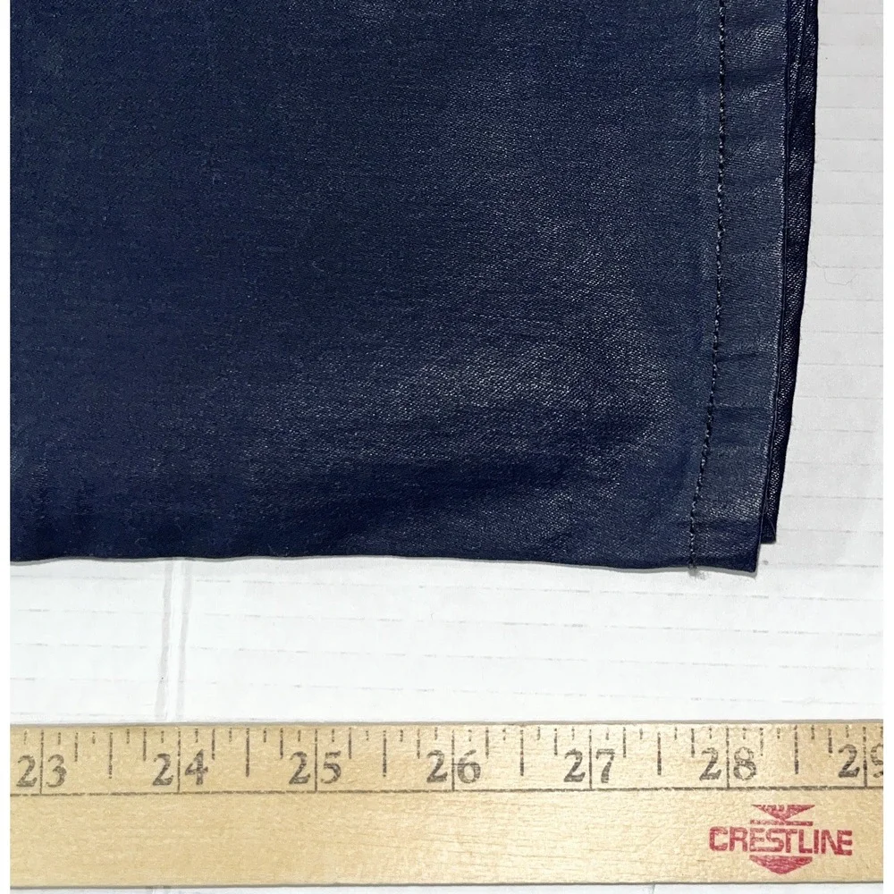 Mango Denim Jeans Women's 6 Blue Waxed Cotton Belle‎ Date Night